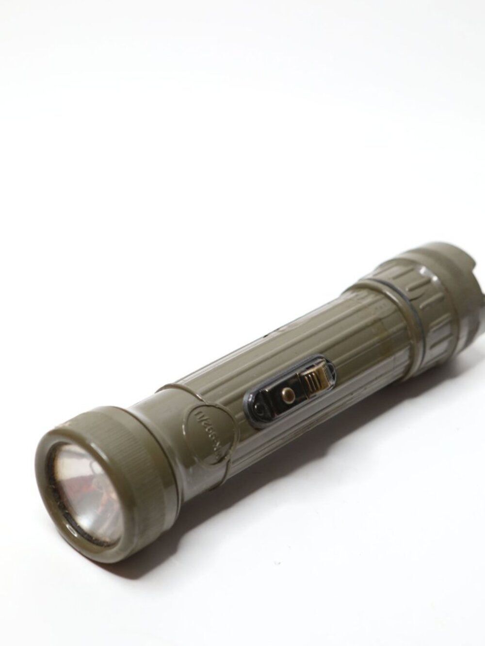 Vintage US Military Fulton MX-992/U Flashlight Olive Army Green UNTESTED
